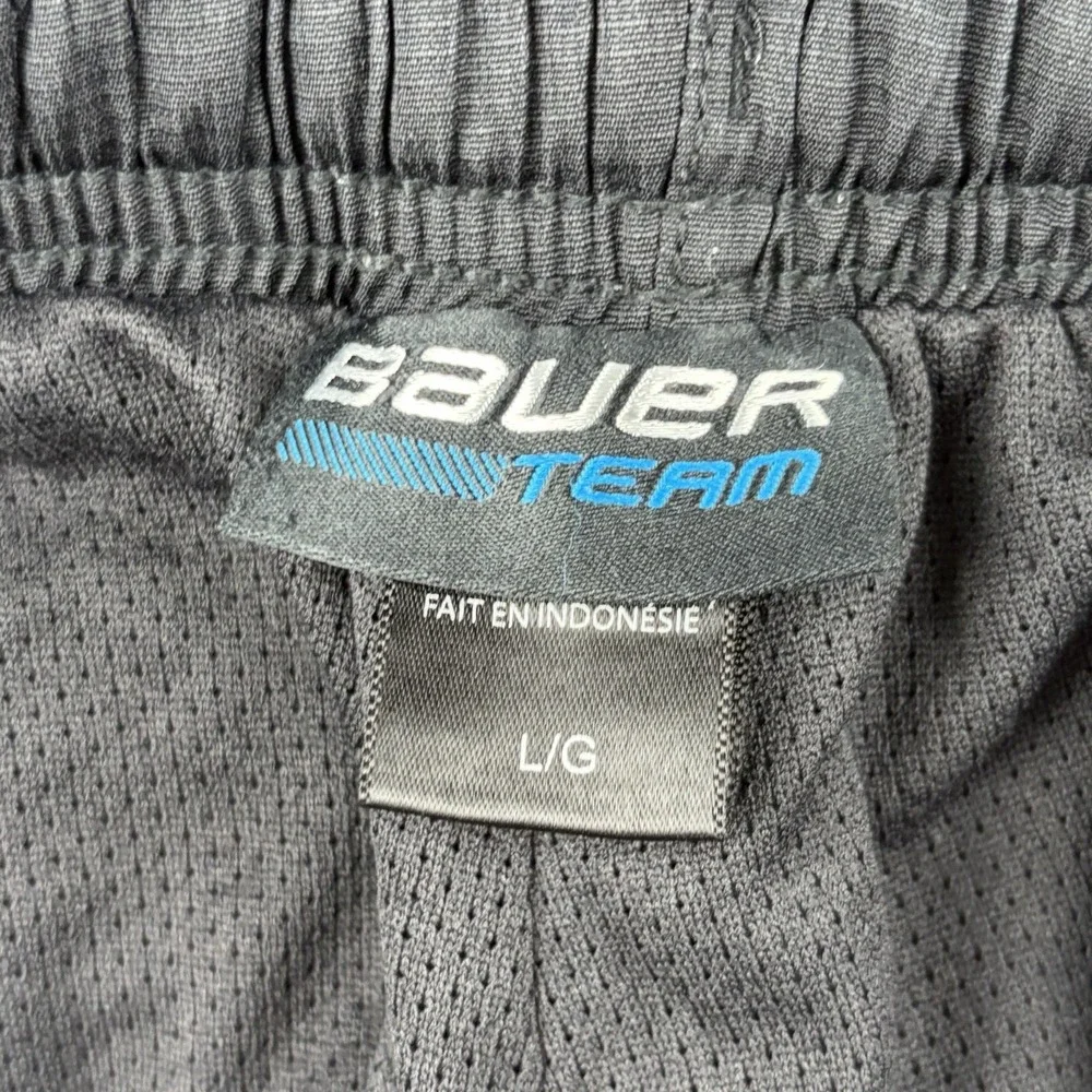 Bauer Team Hockey Warm Up Pants Black Men's Large Zip Ankles